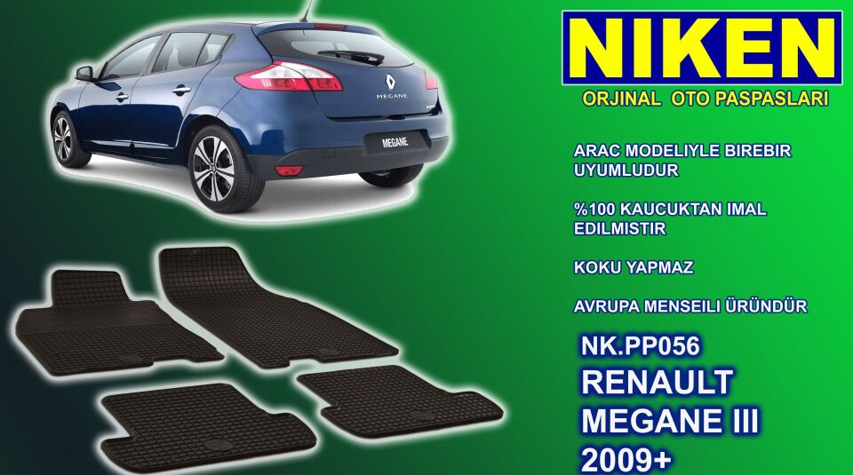 Renault Megane 3 paspas kauçuk oem germany 2009-2016 Arası NİKEN