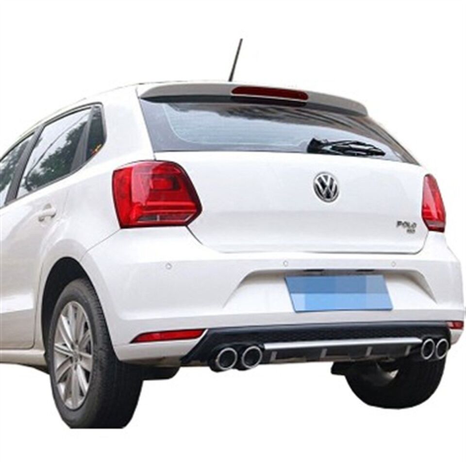 Vw Polo 6R uyumlu arka tampon altı difüzör Siyah 2009-2017 arası