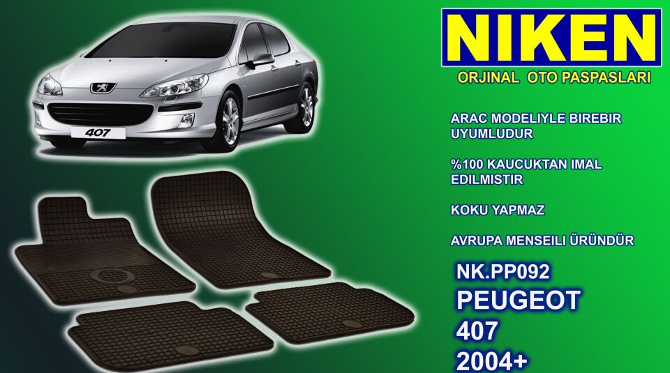 Peugeot 407 paspas kauçuk oem germany 2004-2013 Arası NİKEN