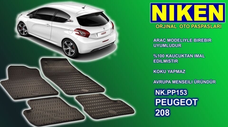 Peugeot 208 paspas kauçuk oem germany 2012+ Sonrası NİKEN