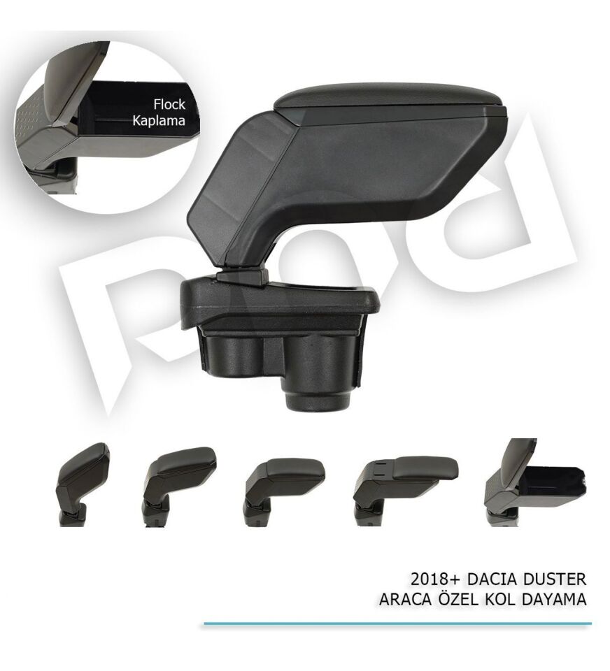 Dacia Duster Araca Özel Kol Dayama Kolçak Siyah 2018+ sonrası modellere uyumlu