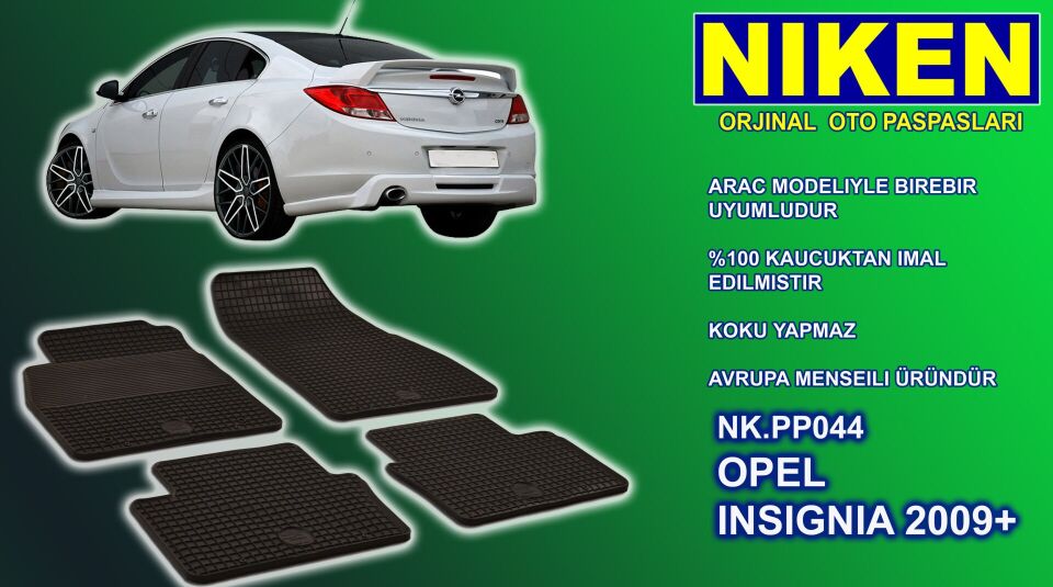 Opel İnsignia paspas kauçuk oem germany 2008-2014 Arası NİKEN