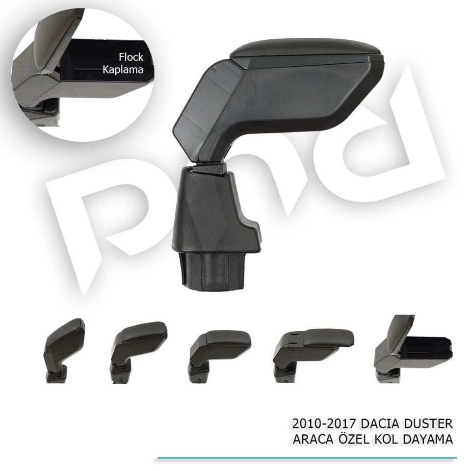 Dacia Duster Araca Özel Kol Dayama Kolçak Siyah 2010-2018 arası uyumlu