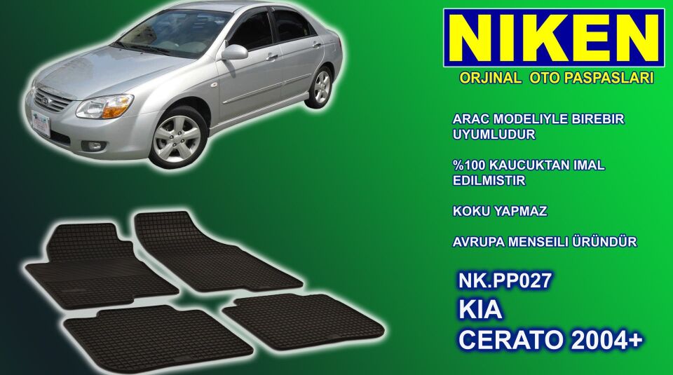Kia Cerato paspas kauçuk oem germany 2004+ Sonrası NİKEN