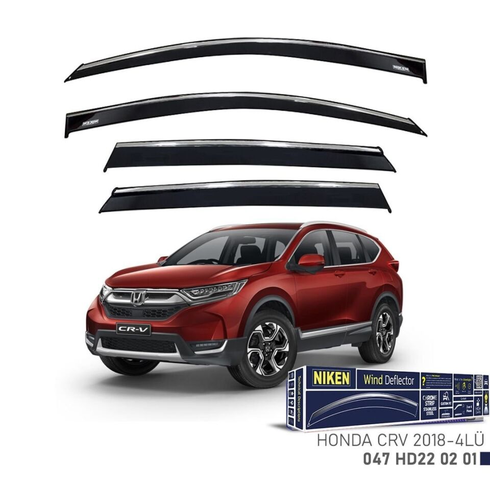 Niken Honda Crv Cam Rüzgarlığı Kromlu 4'Lü 2018+ Sonrası