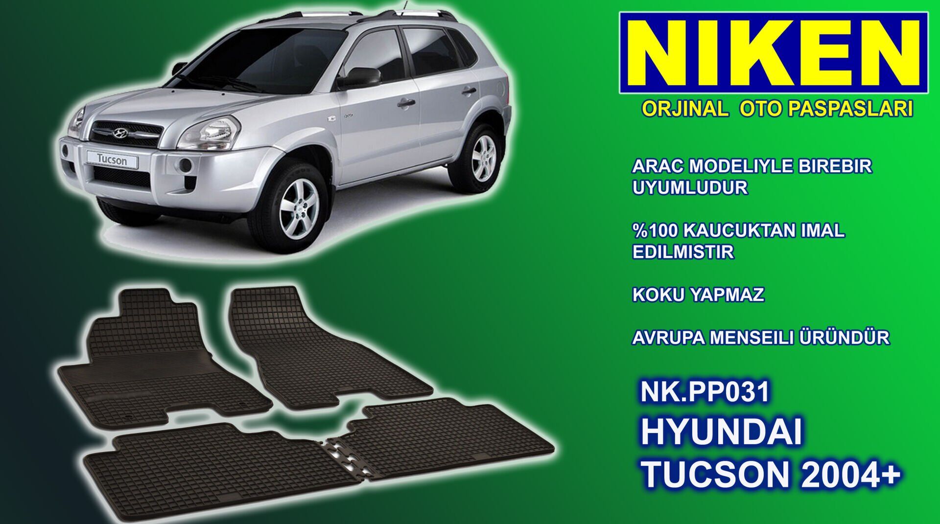 Hyundai Tucson paspas kauçuk oem germany 2004+ Sonrası NİKEN