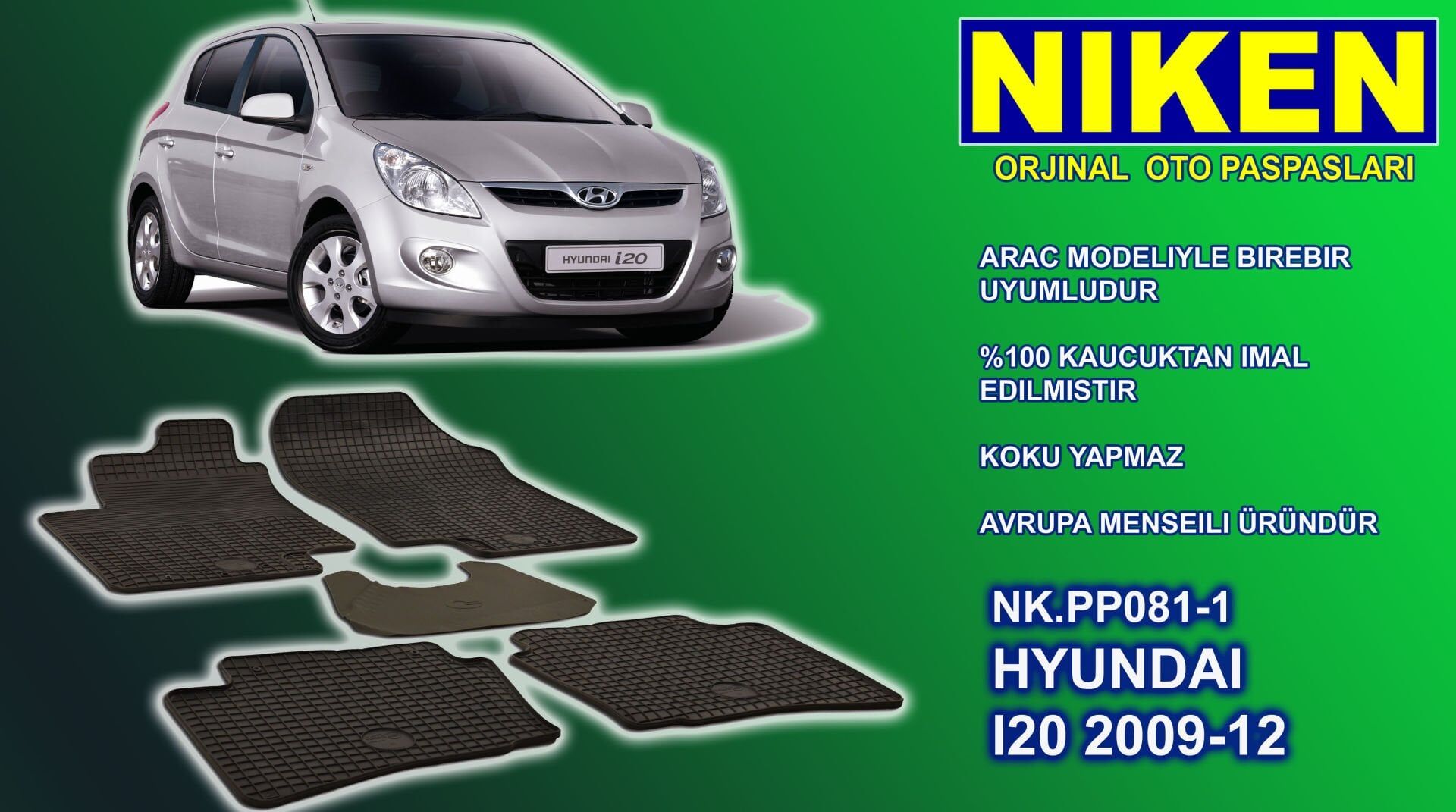 Hyundai i20 paspas kauçuk oem germany 2009-2014 Arası NİKEN