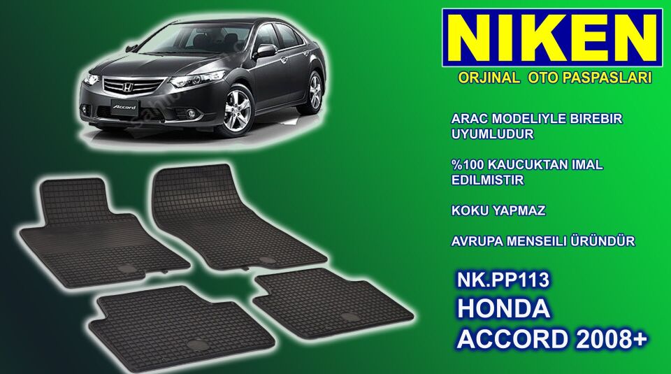 Honda Accord paspas kauçuk oem germany 2008+ Sonrası NİKEN