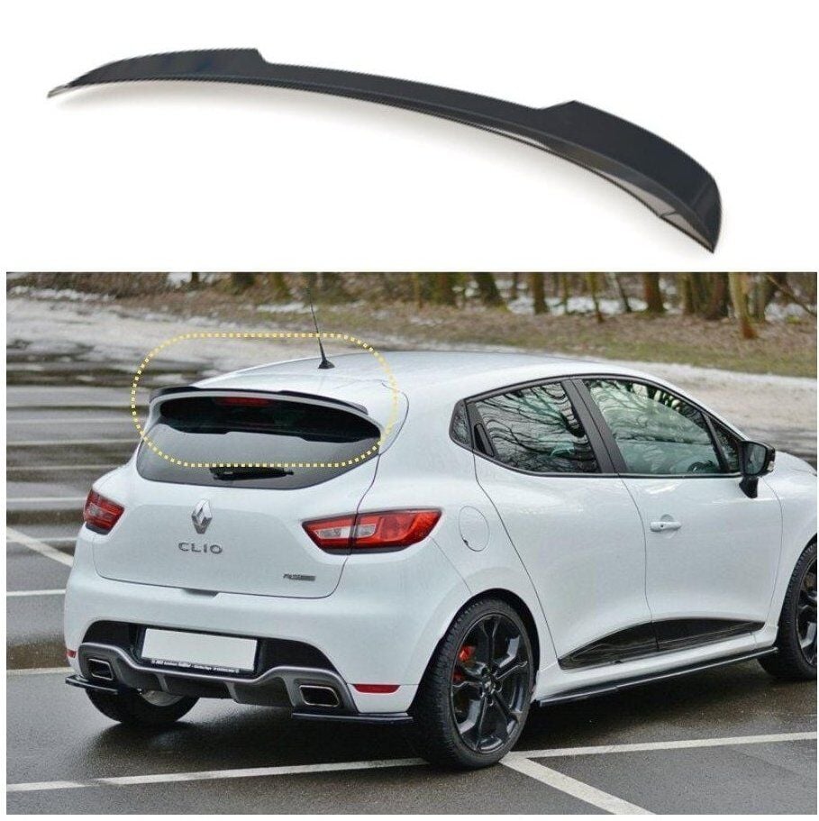 Renault Clio 4 Boyalı Bagaj Üstü Spoiler 2013-2020 arası uyumlu