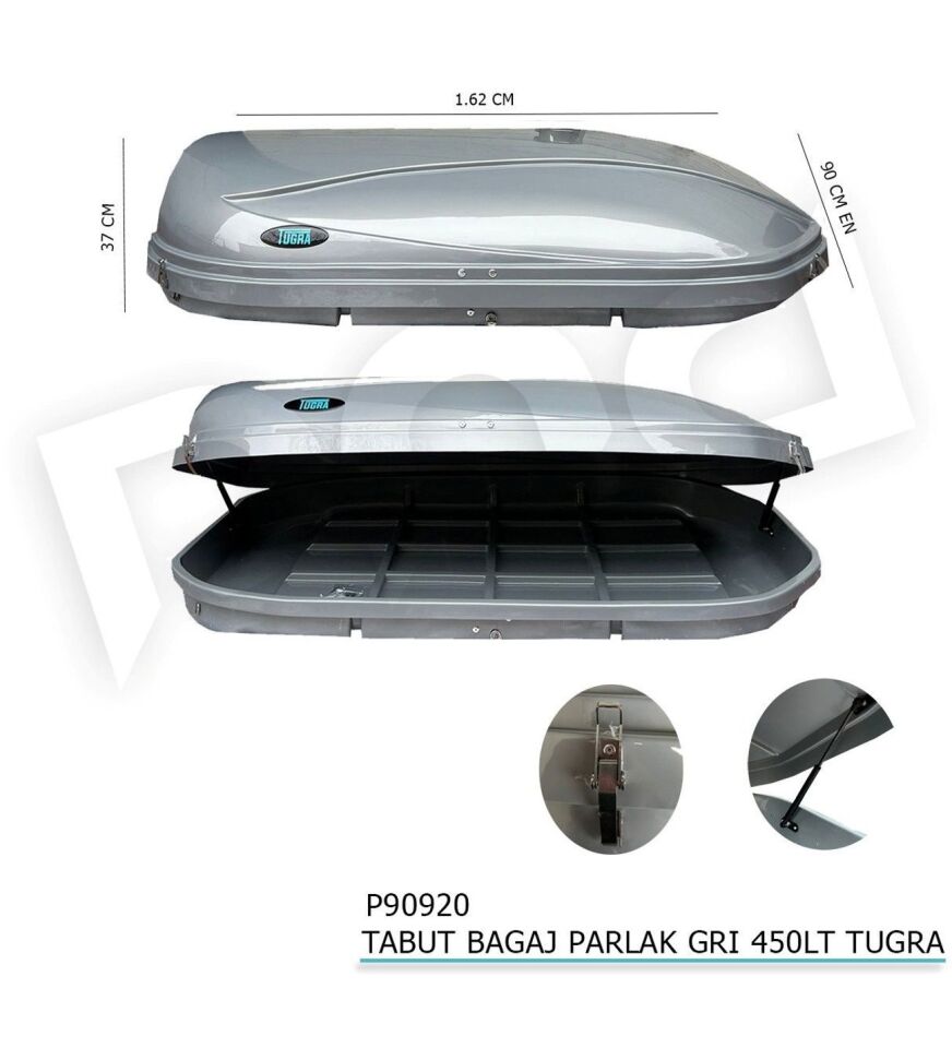 Tabut Bagaj Parlak Gri 450LT Tuğra