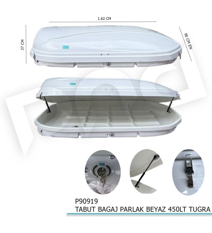 Tabut Bagaj Parlak Beyaz 450LT Tuğra