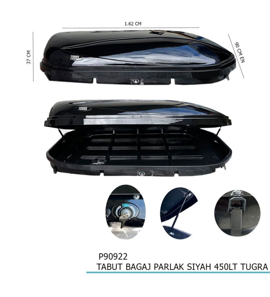 Tabut Bagaj Parlak Siyah 450LT Tuğra