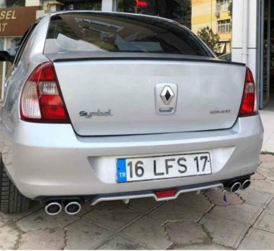 Renault Symbol 1-2-3 uyumlu üniversal difüzör Gri tüm modeller