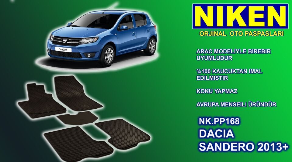 Dacia Sandero paspas kauçuk oem germany 2013 Sonrası NİKEN