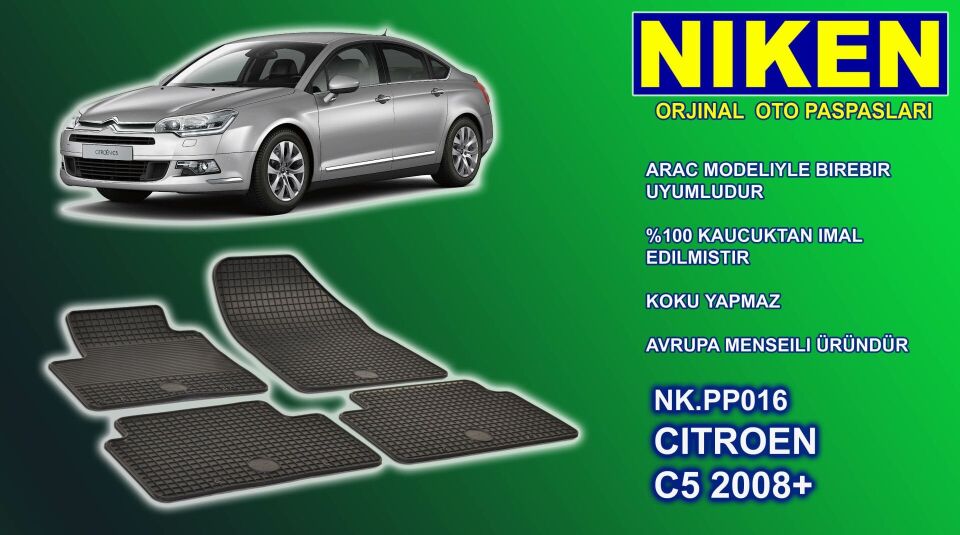 Citroen C5 paspas kauçuk oem germany 2008+ Sonrası NİKEN