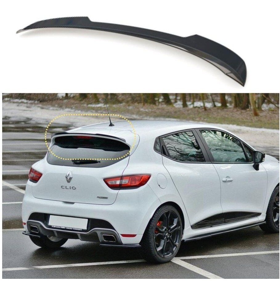 Renault Clio 4 Boyalı Bagaj Üstü Spoiler 2013-2020 arası uyumlu
