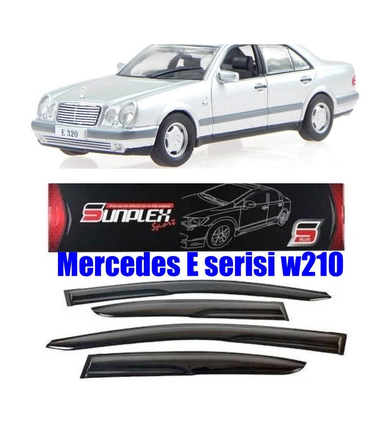 Mercedes E serisi w210 Mugen Cam Rüzgarlığı 1996-2001 arası 4'lü Sunplex