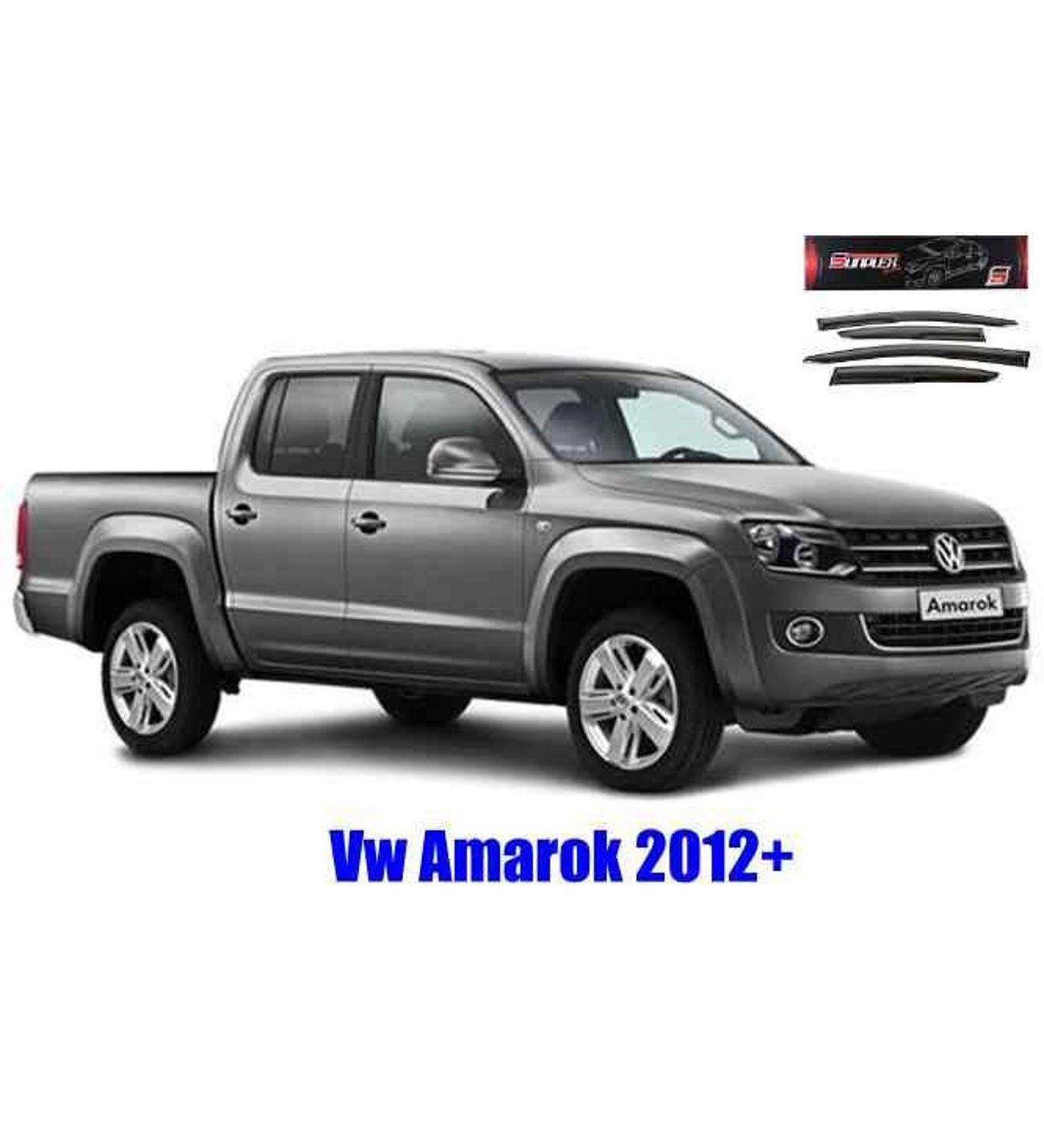Vw Amarok Mugen Cam Rüzgarlığı 2012-2022 arası 4'lü Sunplex