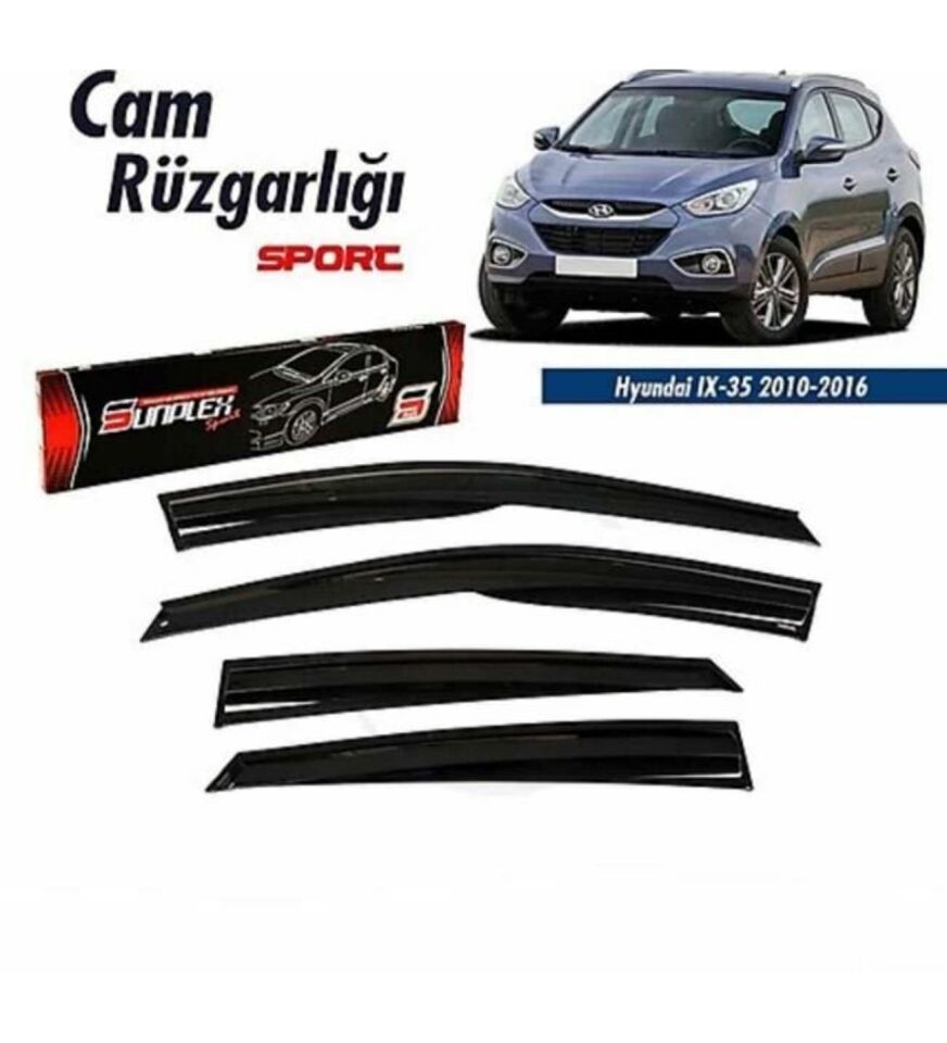 Hyundai ix35 Mugen Cam Rüzgarlığı 2010 sonrası 4'lü Sunplex