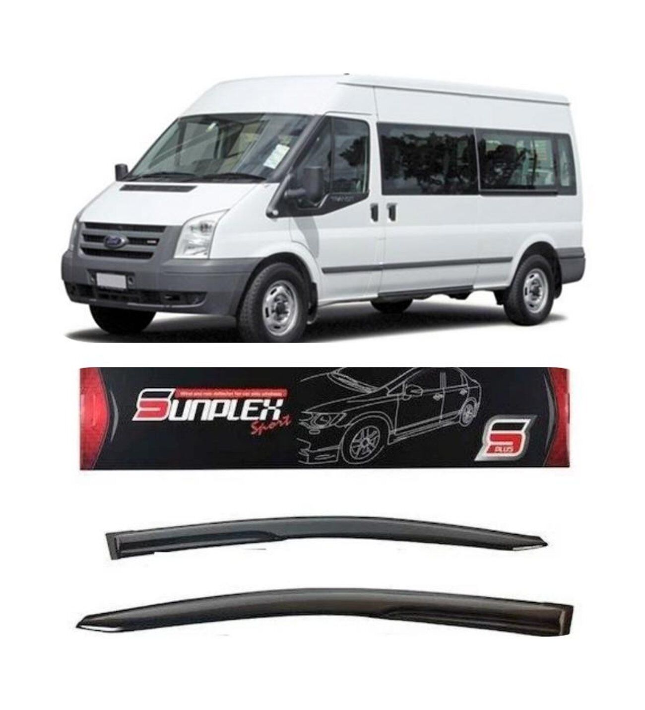 Ford Transit Mugen Cam Rüzgarlığı 2002-2013 arası 2'li Sunplex