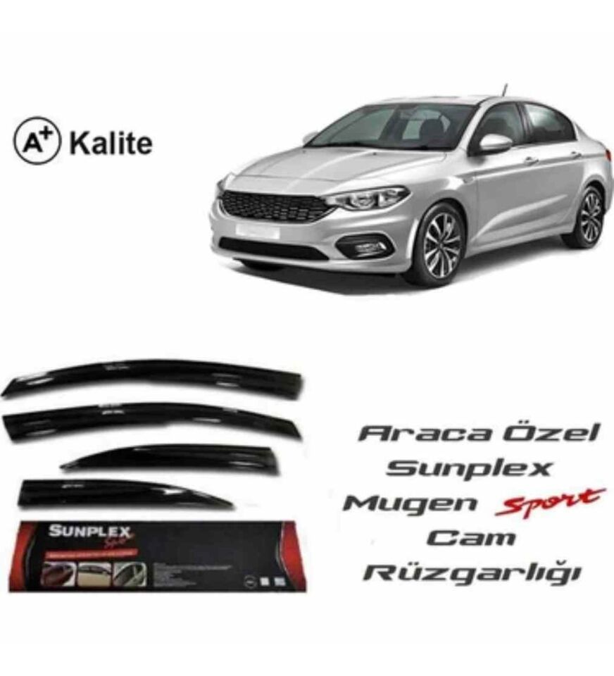 Fiat Egea Mugen Cam Rüzgarlığı 2016 sonrası 4'lü Sunplex