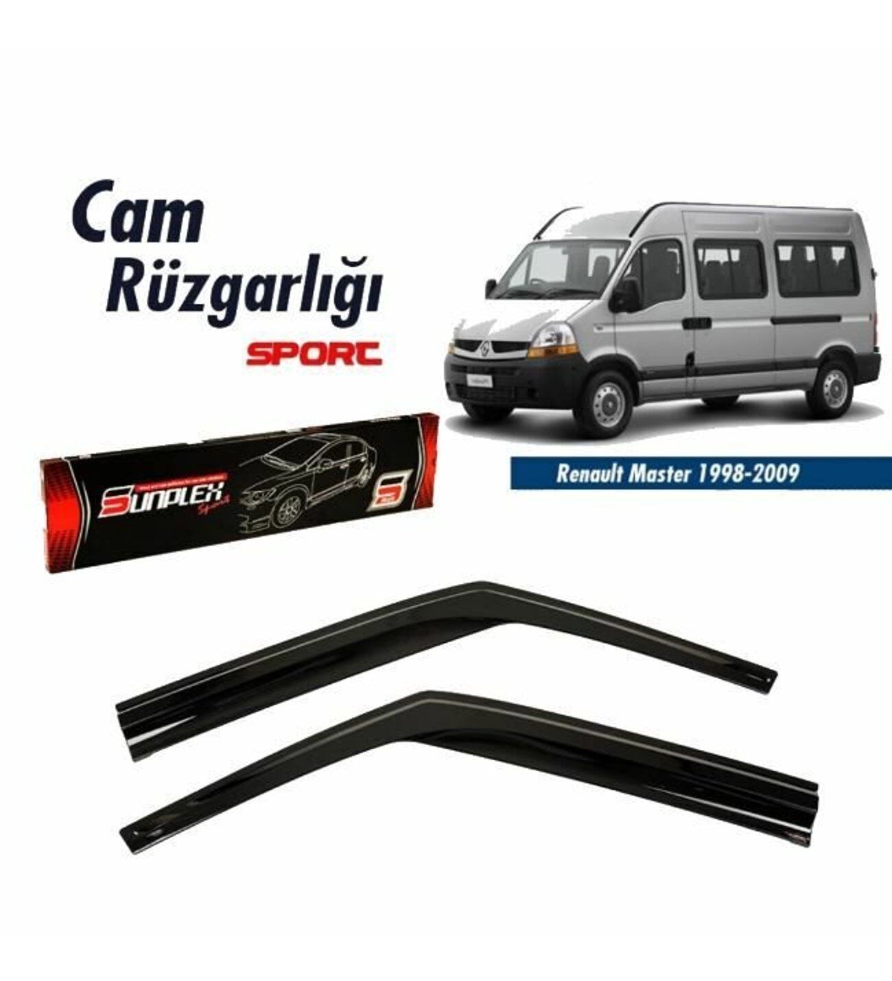Renault Master Mugen Cam Rüzgarlığı 1998-2009 arası 2'li Sunplex