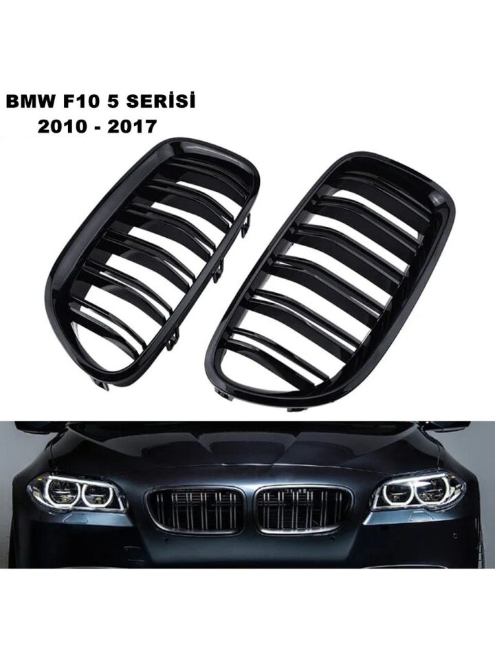 Bm w 5 Serisi F10 M4 Ön Panjur Böbrek Izgara Çift Çizgi Piano Black 2009-2017 Arası