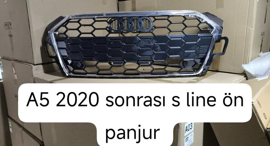 Dmb Audi A5 S5 Ön Panjur Siyah Izgara Gri Çerçeve 2021 Uyumlu