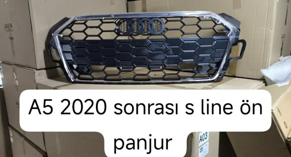 Dmb Audi A5 S5 Ön Panjur Siyah Izgara Gri Çerçeve 2021 Uyumlu
