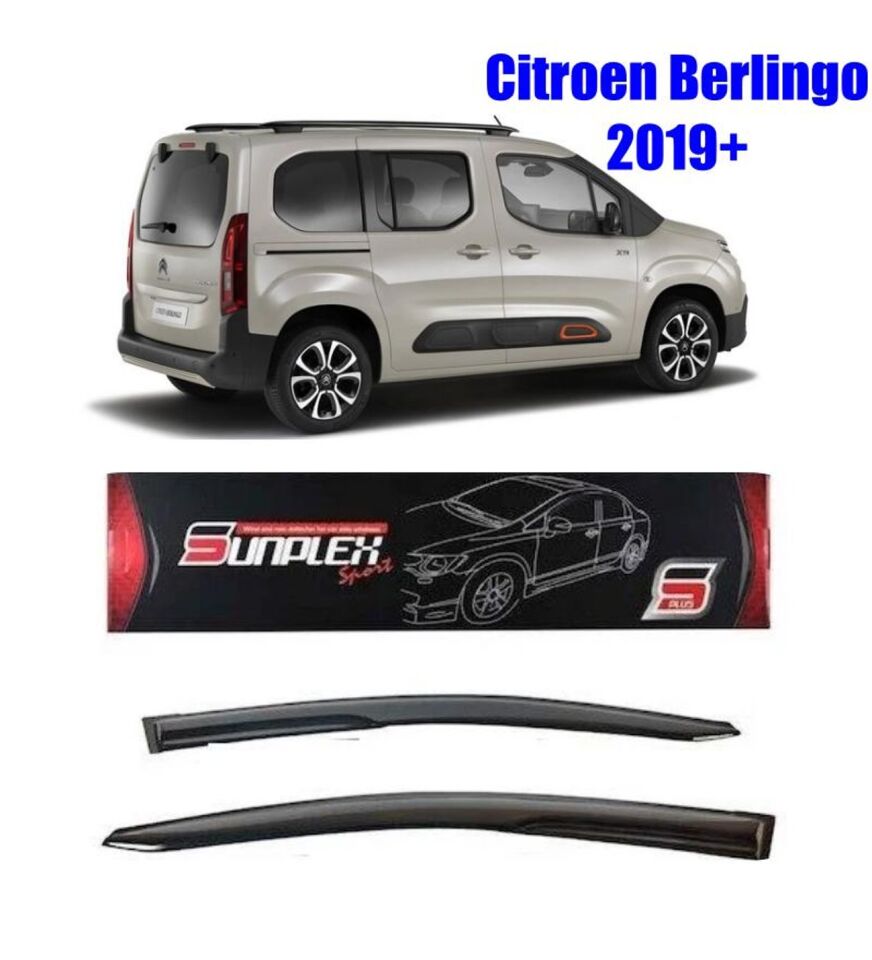 Citroen Berlingo Mugen Cam Rüzgarlığı 2019 sonrası 2'li Sunplex