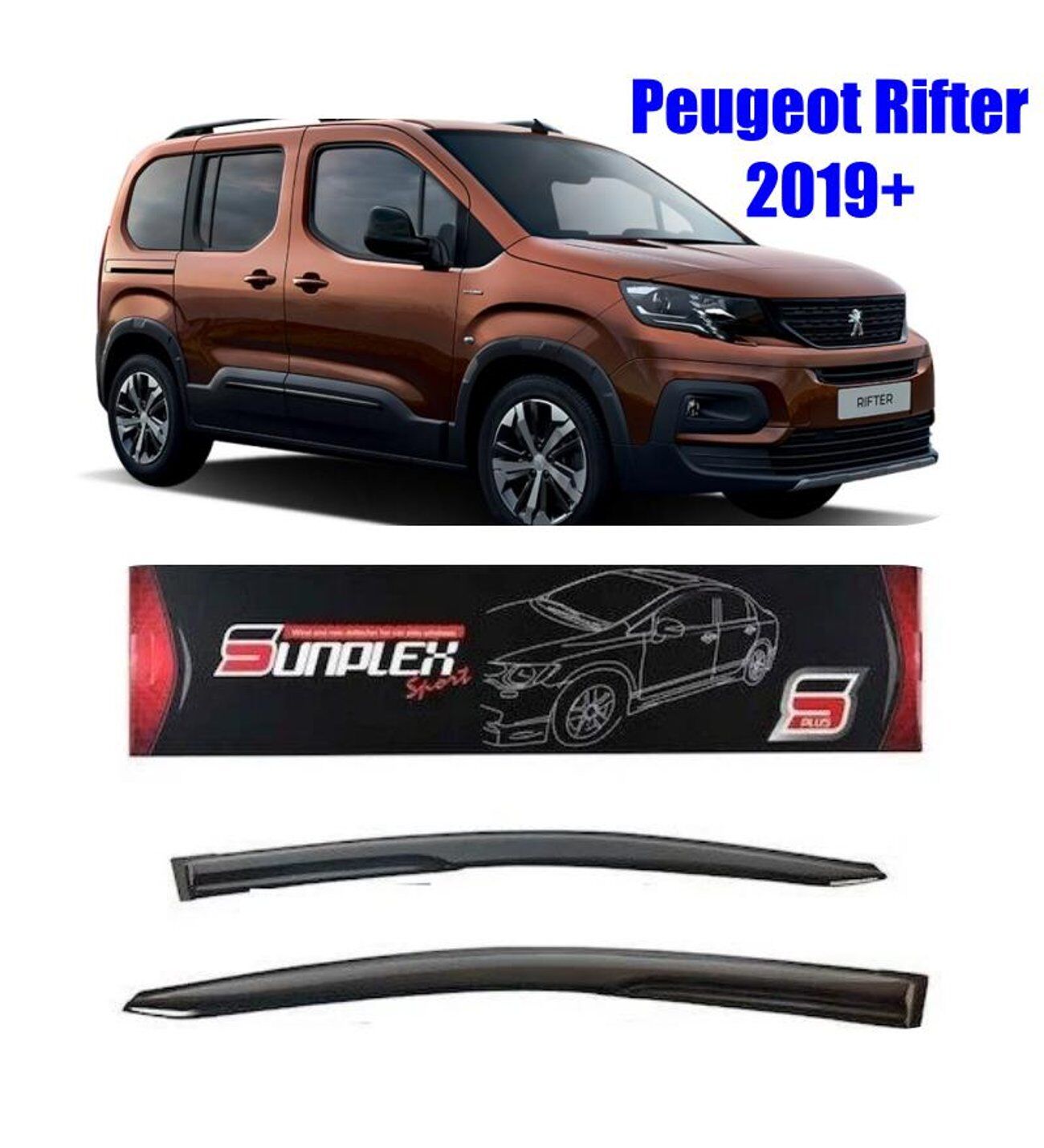 Peugeot Rifter Mugen Cam Rüzgarlığı 2019 sonrası 2'li Sunplex