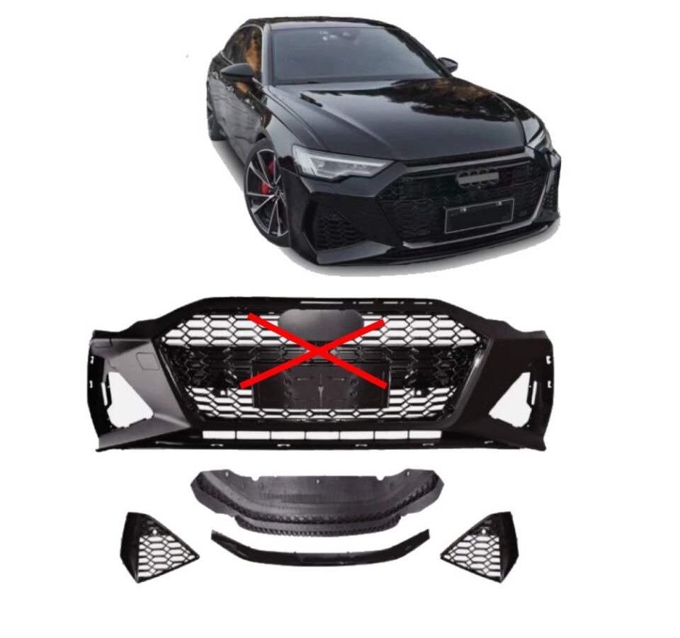 Audi A6 Rs6 Lci Ön Tampon Komple Set 2017-2019 arası uyumlu Panjursuz