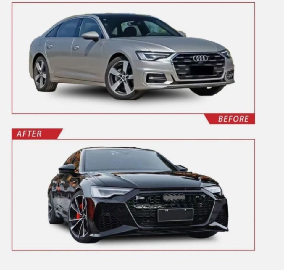 Audi A6 Rs6 Lci Ön Tampon Komple Set 2017-2019 arası uyumlu Panjurlu