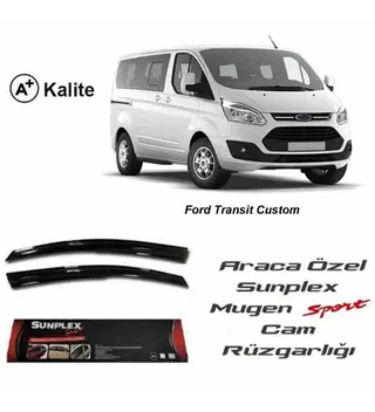 Ford Transit Custom Mugen Cam Rüzgarlığı 2014 sonrası 2'li Sunplex