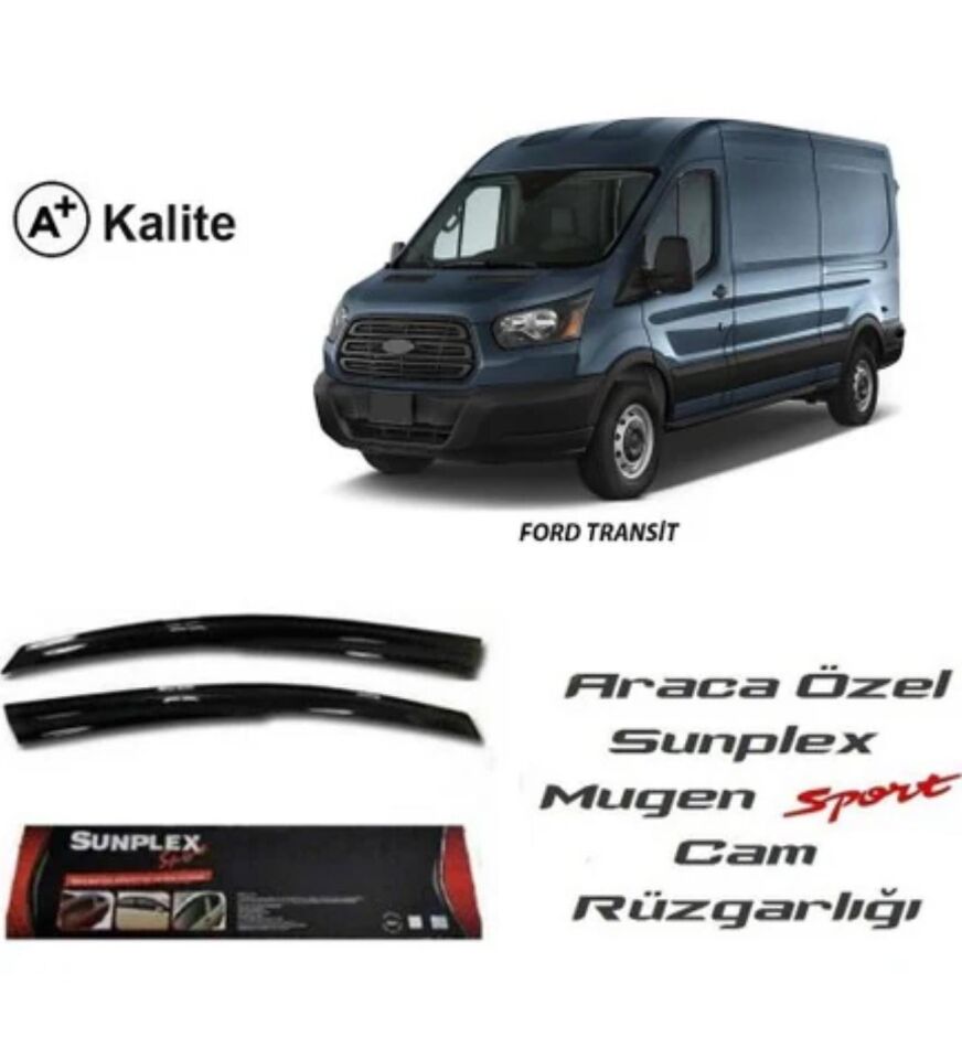 Ford Transit Mugen Cam Rüzgarlığı 2014 sonrası 2'li Sunplex