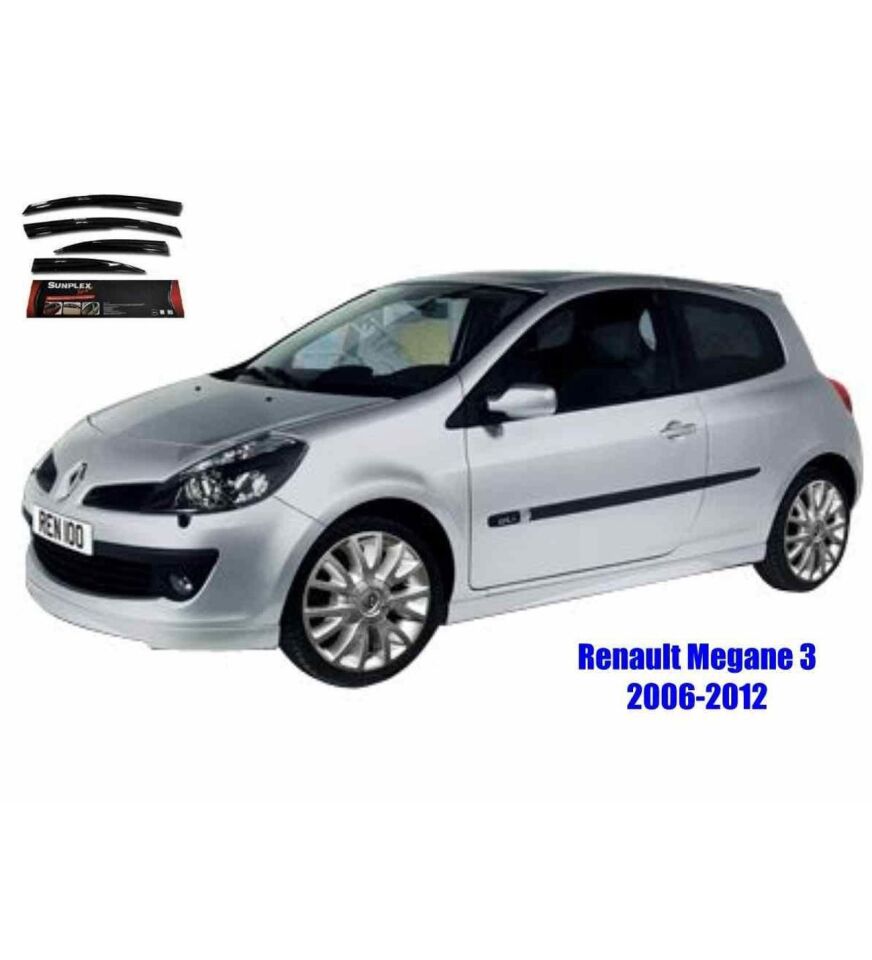 Renault Clio 3 hb Mugen Cam Rüzgarlığı 2006-2012 arası 4'lü Sunplex