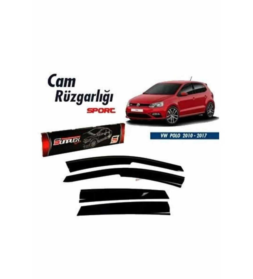Vw Polo Mugen Cam Rüzgarlığı 2010-2017 arası 4'lü Sunplex