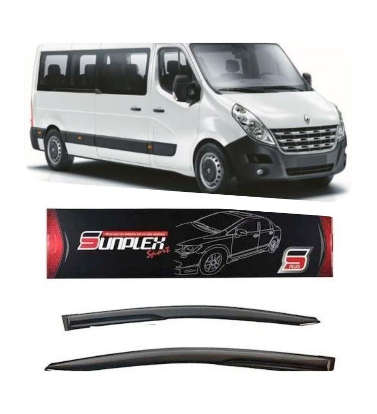 Renault Master Mugen Cam Rüzgarlığı 2010 sonrası 2'li Sunplex