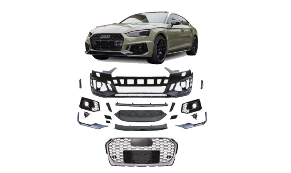 Audi A5 Rs5 Ön Tampon Komple Set 2017-2019 arası uyumlu Panjurlu