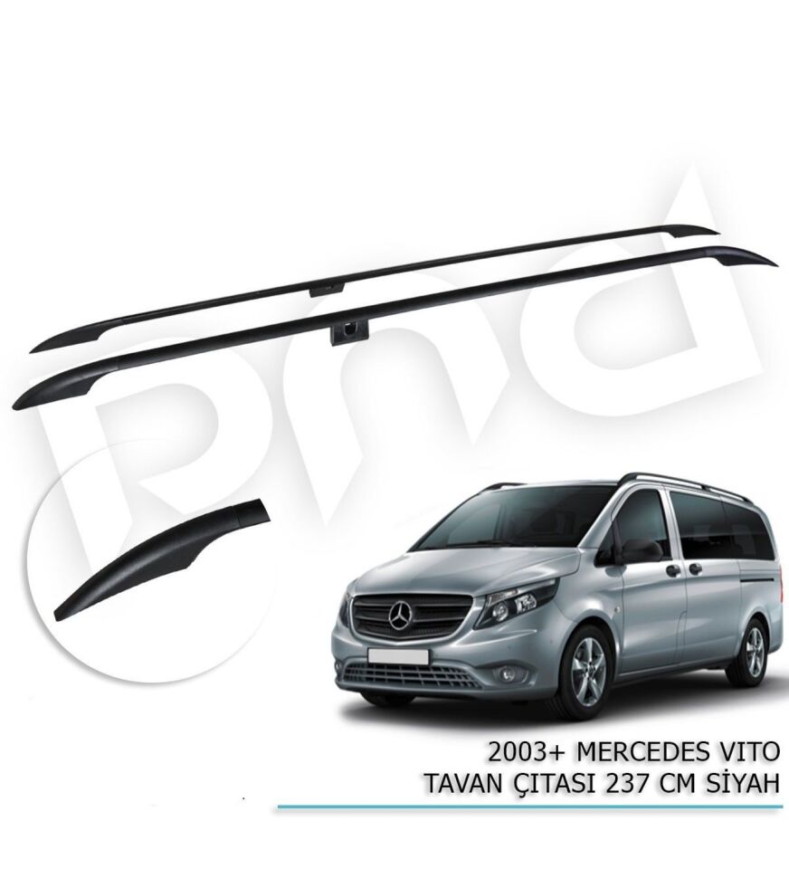 Mercedes Vito Ext Uzun Tavan Çıtası Gold Siyah 2003+ sonrası