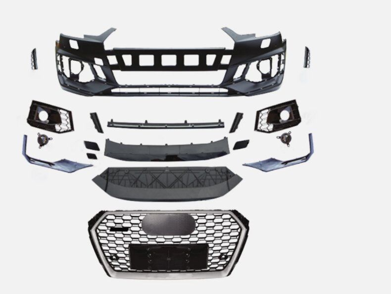 Audi A4 Rs4 Ön Tampon Komple Set 2017-2019 arası uyumlu Panjurlu
