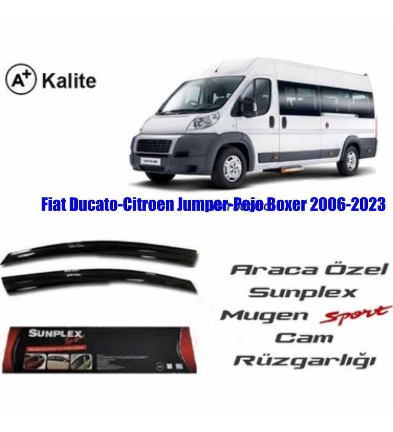 Citroen Jumper Mugen Cam Rüzgarlığı 2006-2023 arası 2'li Sunplex