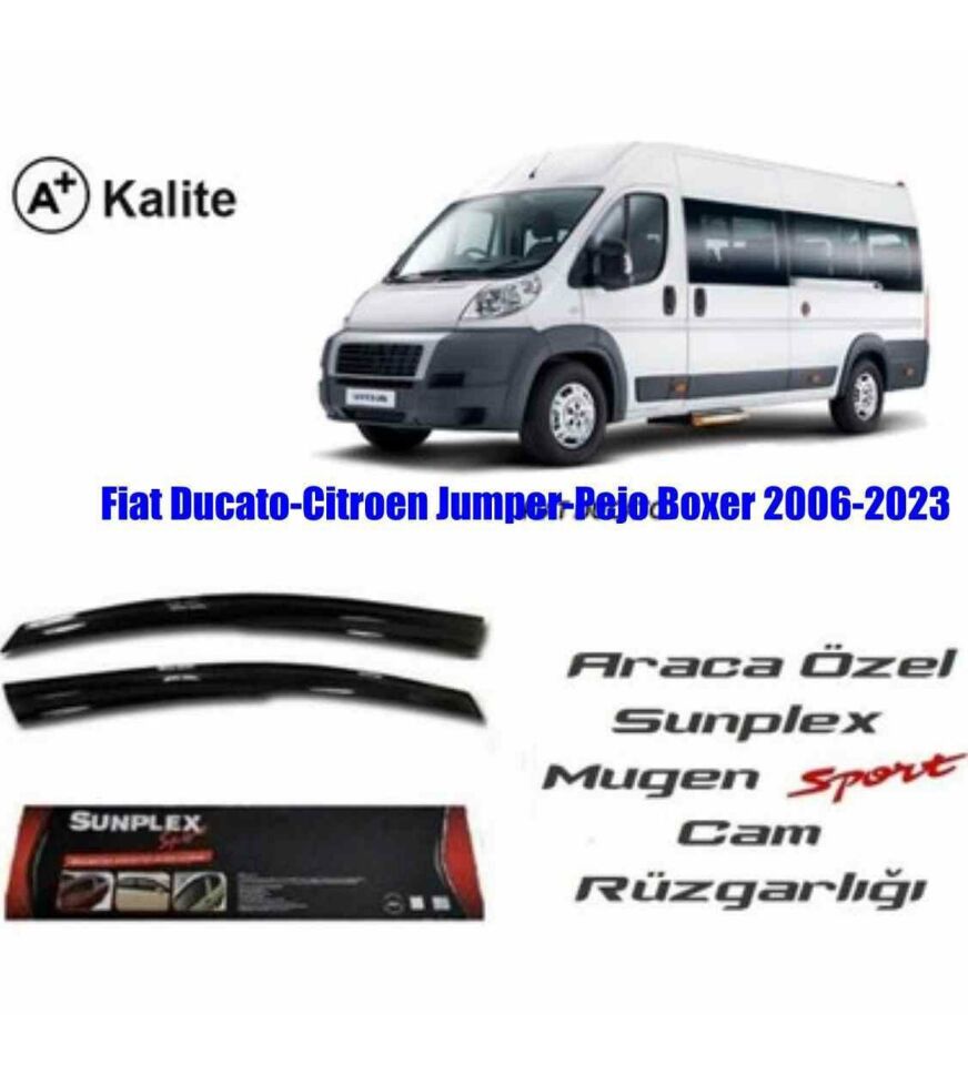 Fiat Ducato Mugen Cam Rüzgarlığı 2006-2023 arası 2'li Sunplex