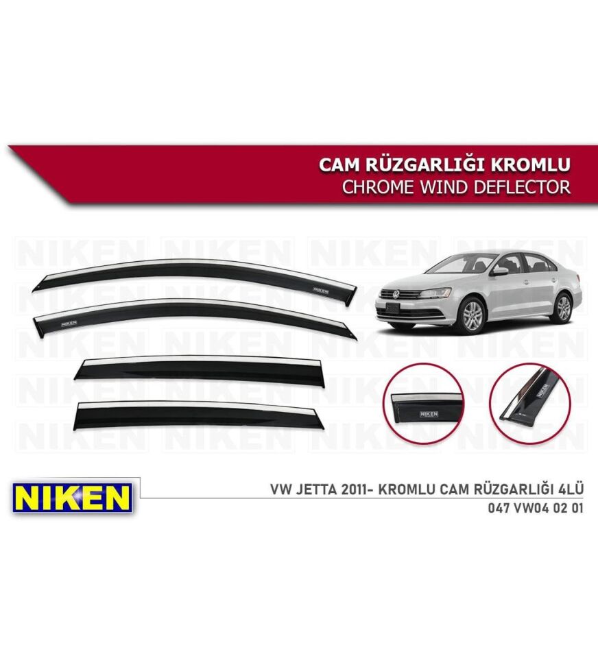 Vw Jetta Kromlu Cam Rüzgarlığı Niken 2011+