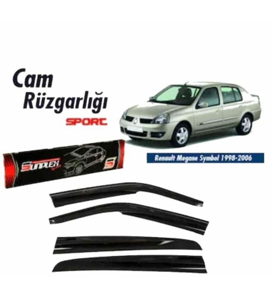 Renault Symbol Mugen Cam Rüzgarlığı 1998-2006 arası 4'lü Sunplex
