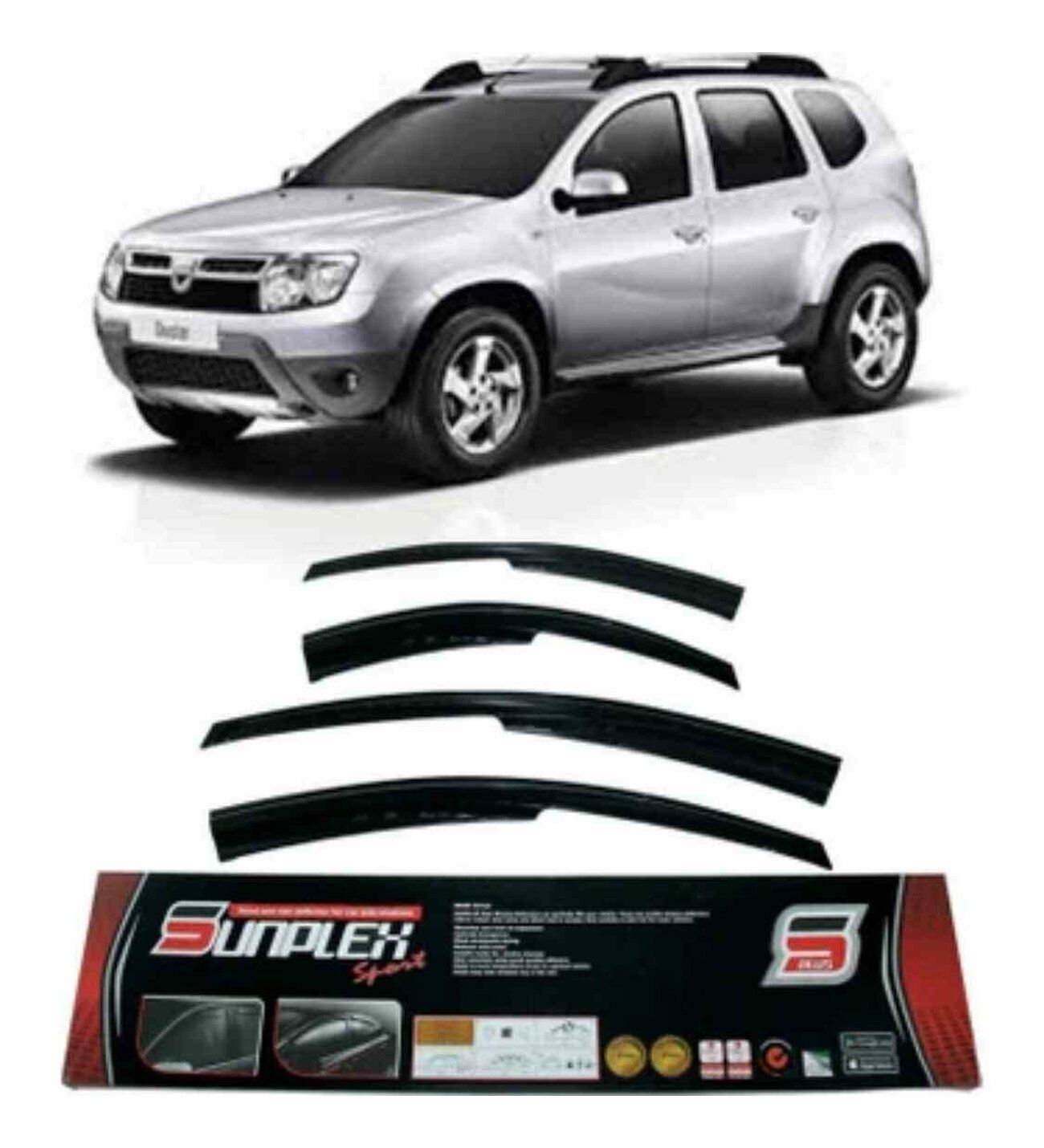 Dacia Sandero Mugen Cam Rüzgarlığı 2008-2020 arası 4'lü Sunplex