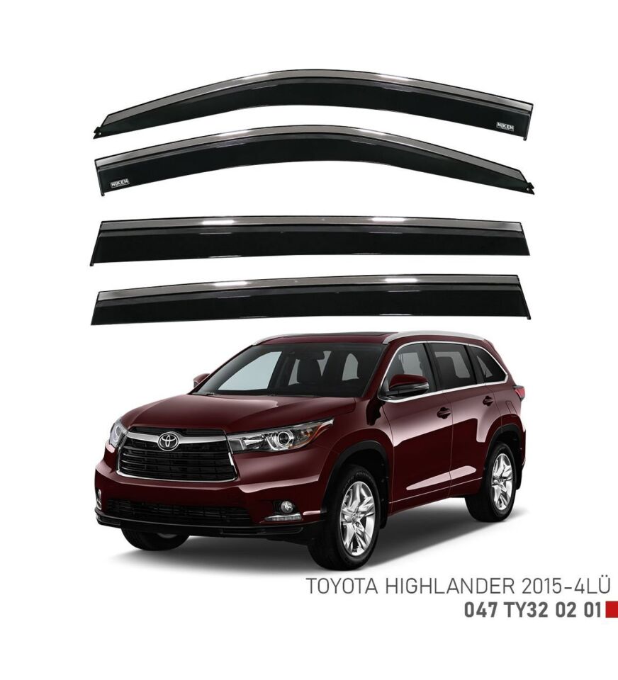 Toyota Highlander Kromlu Cam Rüzgarlığı Niken 2015+