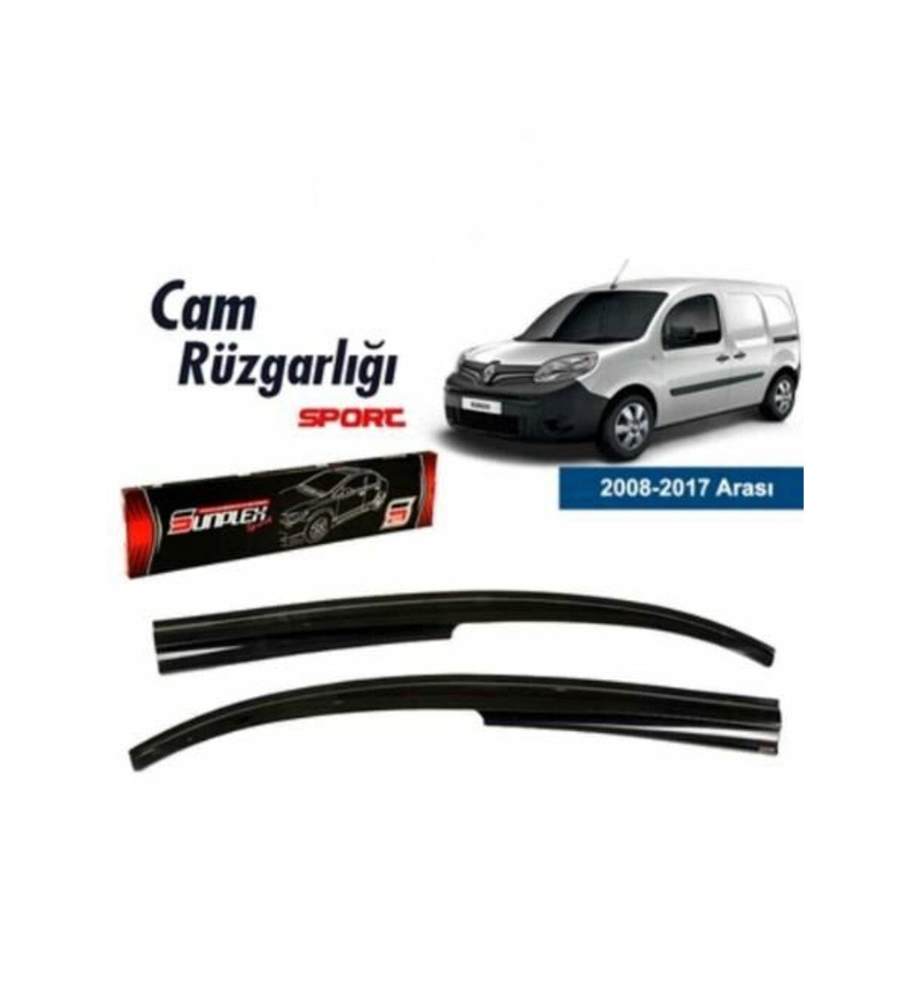 Renault Kango 2 Mugen Cam Rüzgarlığı 2007-2014 arası 2'li Sunplex