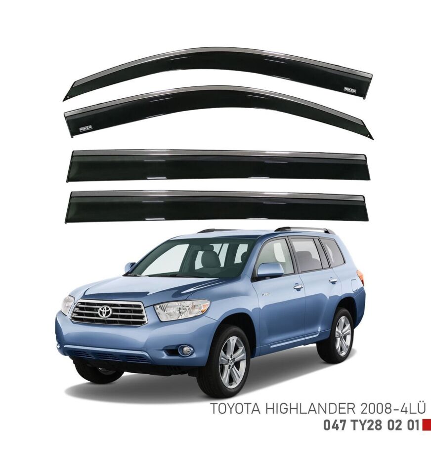 Toyota Highlander Kromlu Cam Rüzgarlığı Niken 2008+