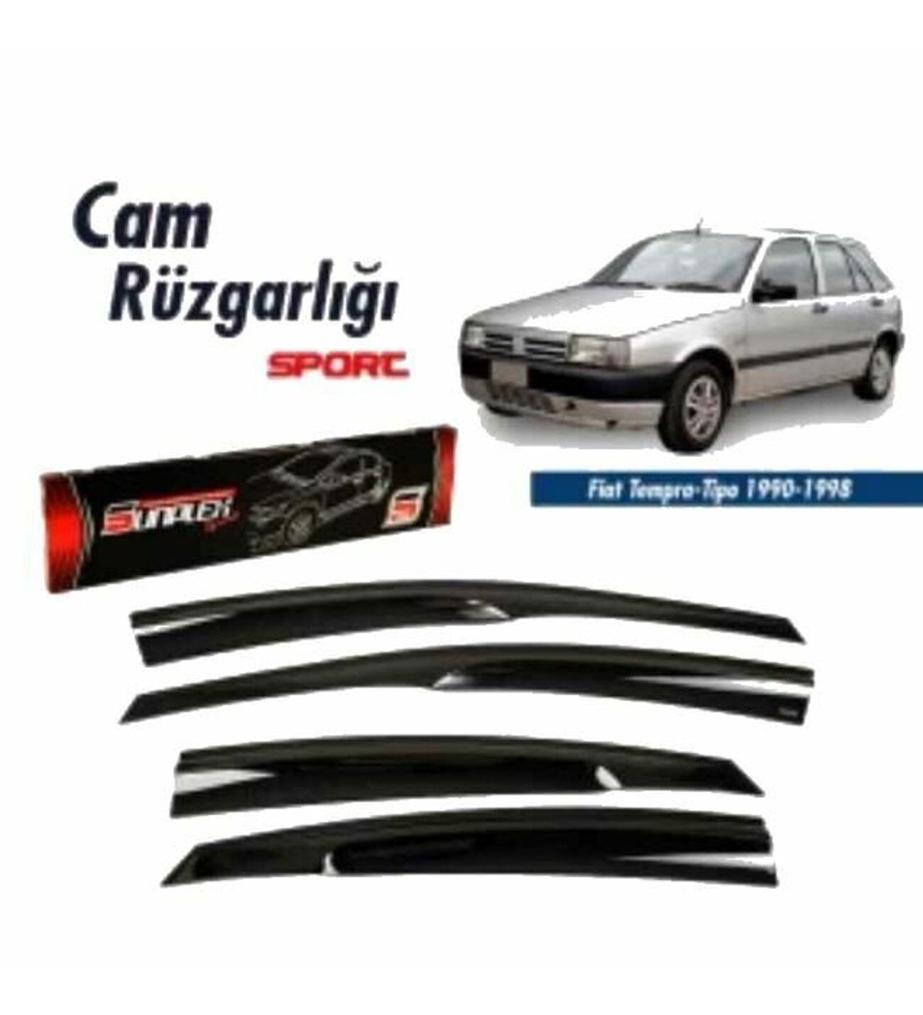 Fiat Tempra Mugen Cam Rüzgarlığı 1990-1998 arası 4'lü Sunplex